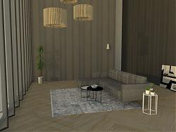 现代客厅沙发SU模型