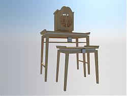 中式供桌桌子SU模型