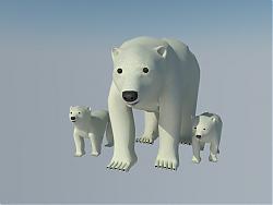 动物北极熊SU模型