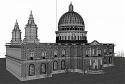 欧式教堂建筑SU模型