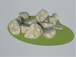 山石岩石SU模型