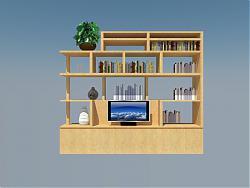 书柜电视柜家具SU模型