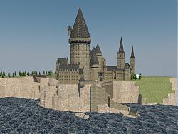 欧式城堡建筑SU模型