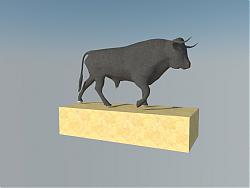牛雕塑SU模型