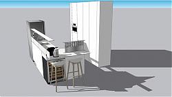 厨房吧台椅SU模型