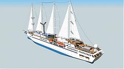 游轮帆船SU模型