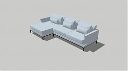 家具沙发L型SU模型