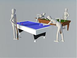 台球桌桌球打桌球SU模型