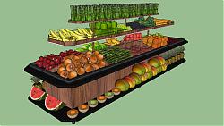 水果蔬菜架超市SU模型