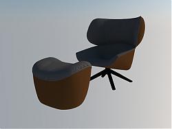 休闲躺椅沙发椅SU模型