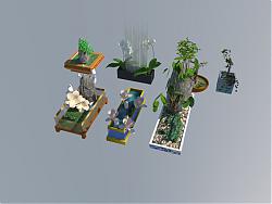 花盆盆栽植物SU模型