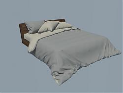 木板床床铺家具SU模型