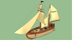 帆船海盗船SU模型