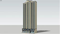高层住宅建筑SU模型