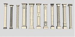 罗马柱装饰柱SU模型