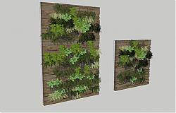 植物墙绿植墙SU模型