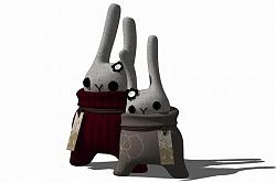 兔子玩具装饰品SU模型