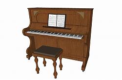 钢琴乐器音乐器材SU模型