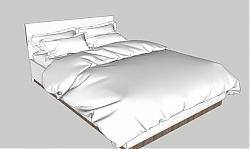 现代床铺床具SU模型