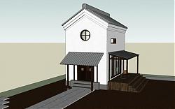 日式风格别墅建筑su免费模型库素材