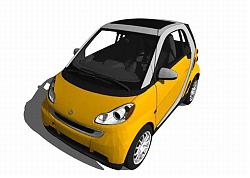 新能源汽车小车SU模型