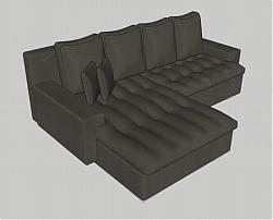 现代L形沙发SU模型