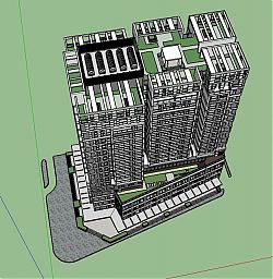 高层建筑住宅SU模型