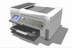 打印机复印机扫码仪SU模型