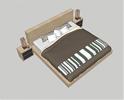 板床床铺床头柜SU模型