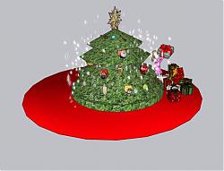 圣诞树装饰礼物SU模型
