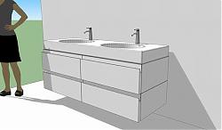 浴室柜洗手池SU模型