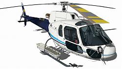 救援直升机飞机SU模型