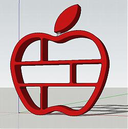 苹果造型书架SU模型