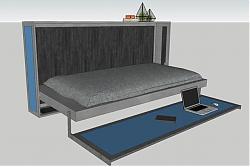 伸缩折叠床床铺SU模型