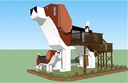 狗屋造型房子SU模型