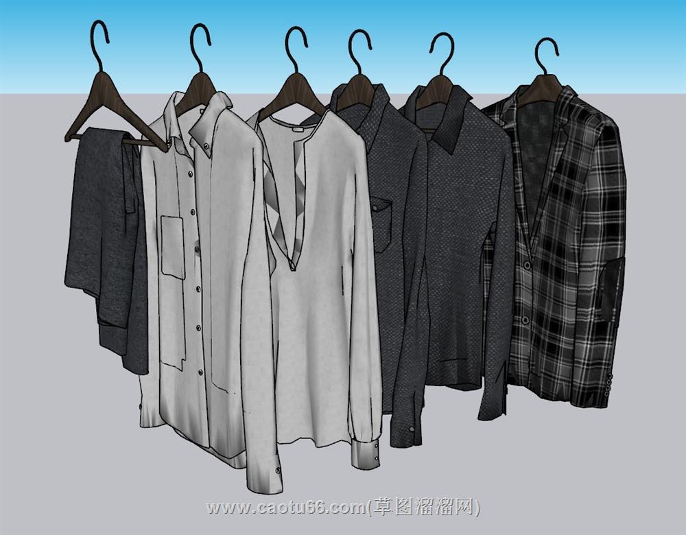 40735.Free Sketchup clothing Model Download