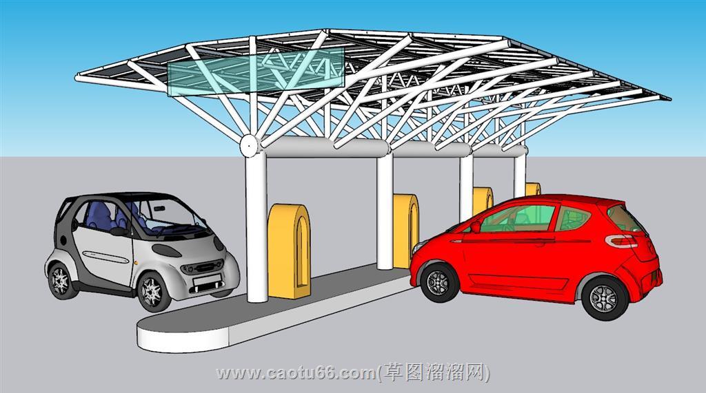 52205.Free Sketchup traffic Model Download
