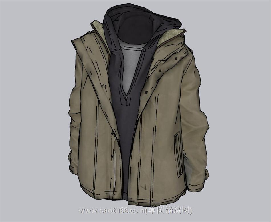 51075.Free Sketchup clothing Model Download