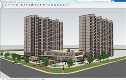 万科小区建筑的SU模型