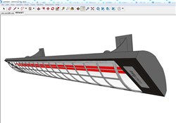 长条状灯具的SU模型