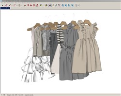 衣服服装女装的SU模型
