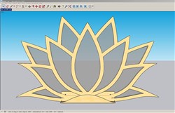 莲花造型装饰的SU模型