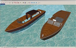 木质船艇的sketchup模型