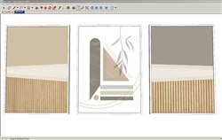 装饰画墙画的sketchup模型