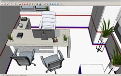外国银行公司内部的sketchup模型