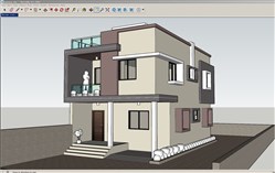 两层住宅的sketchup模型