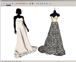 婚纱礼服假人模特的sketchup模型