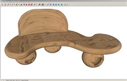 户外长凳座椅的sketchup模型