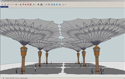 现代廊架的sketchup模型