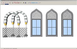 伊斯兰窗户构建的sketchup模型